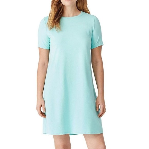EILEEN FISHER Traceable Organic Cotton Jersey Crew Neck Dress- NWT - Small - Picture 3 of 3